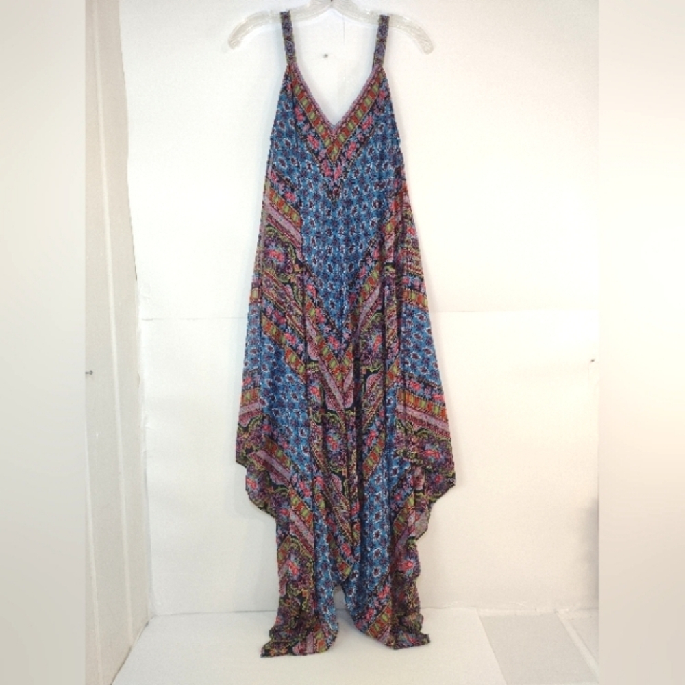 New Directions Women's Colorful Mix Print Scarf Dress Size (L)